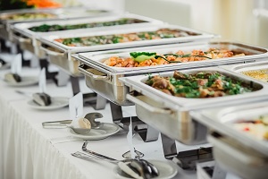 food table at a wedding